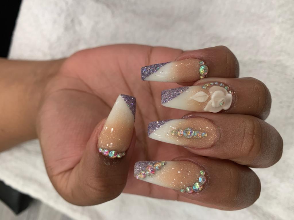 Nail work close-up