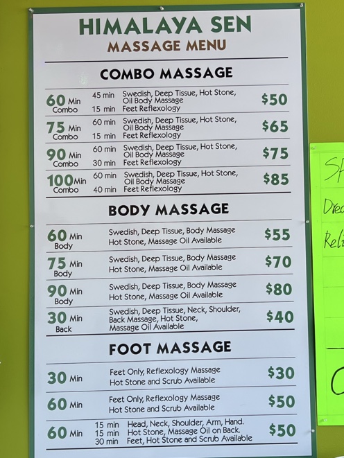Inside Himalaya Sen of Toluca Lake massage studio — clean, calm treatment environment