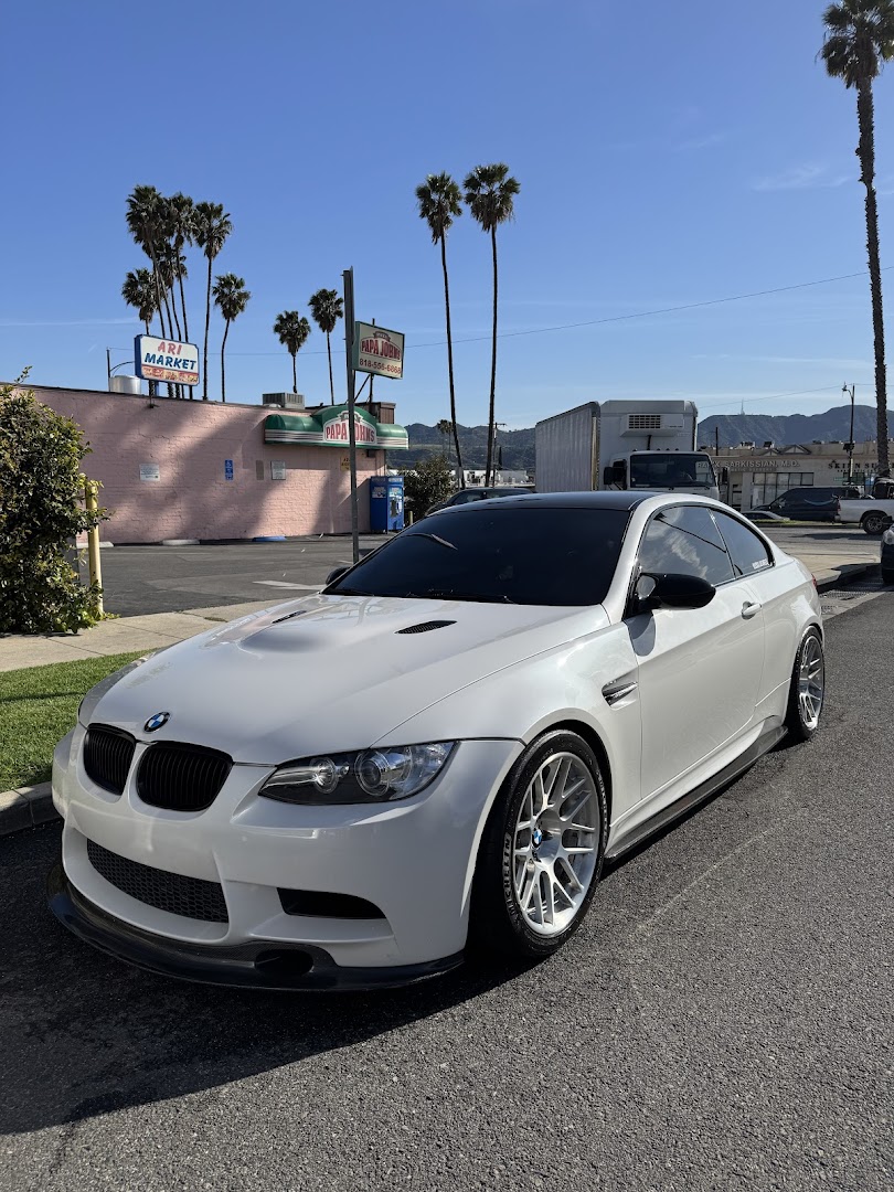 White BMW M3 after mobile detail — clean exterior finish