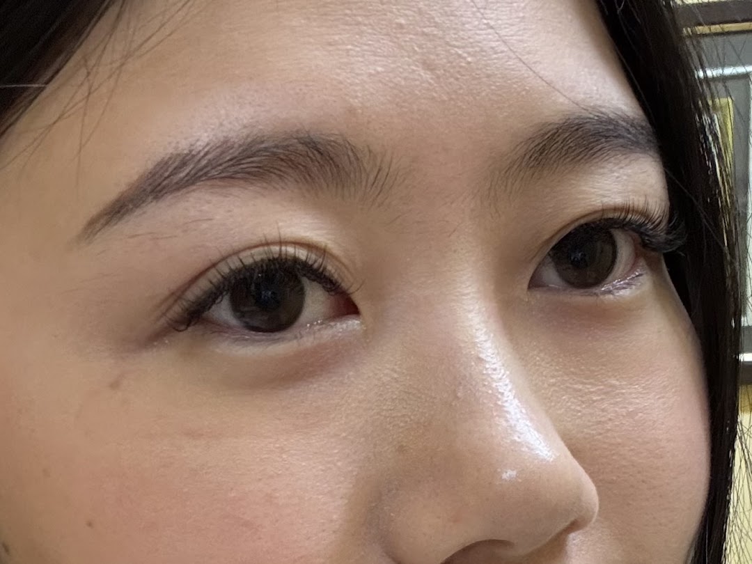 Close-up of natural lash lift result at Lash Studio Beverly Hills