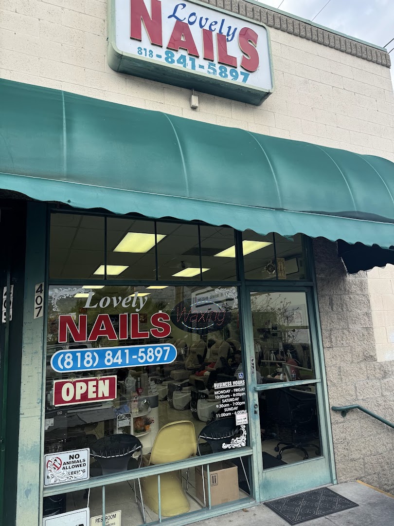 Nail art work at Lovely Nails Burbank — close-up of finished nail design