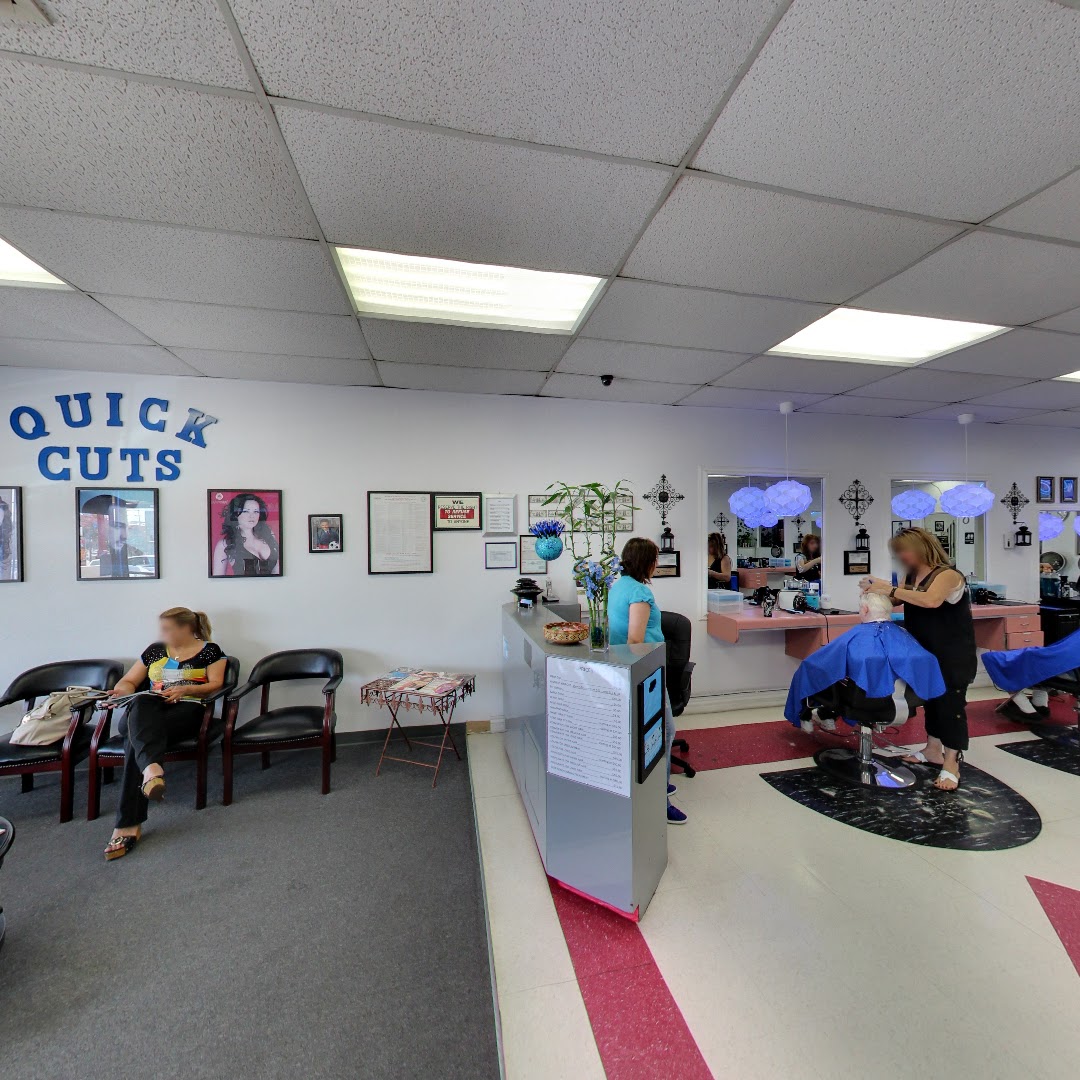 Styling station at Quick Cuts