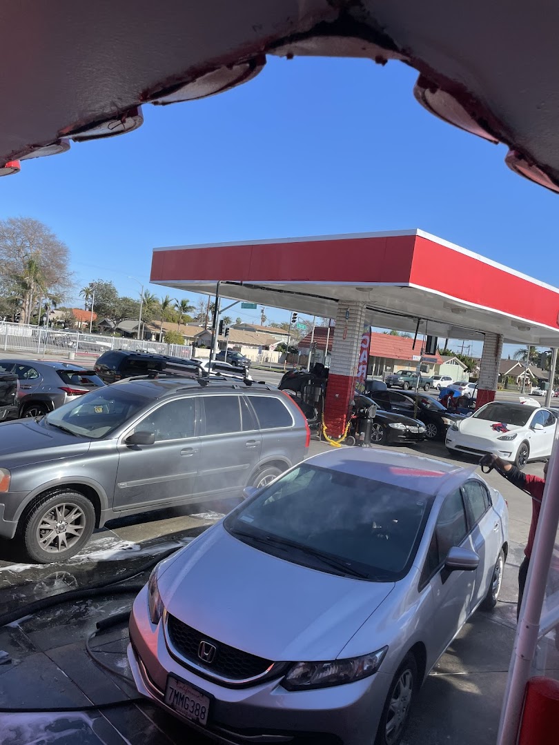 Full car wash in progress at the shop
