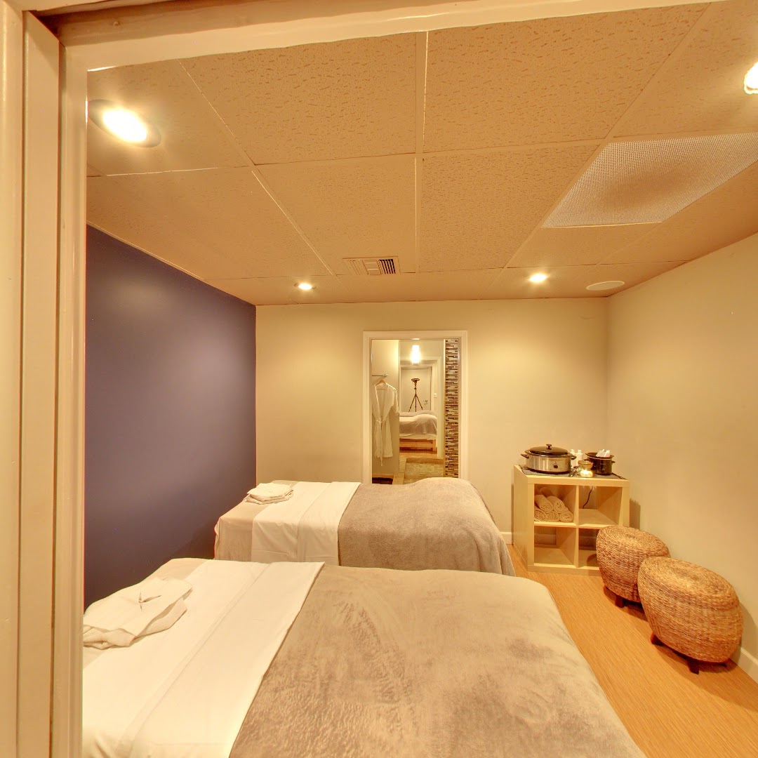 Relaxing spa environment with warm ambiance